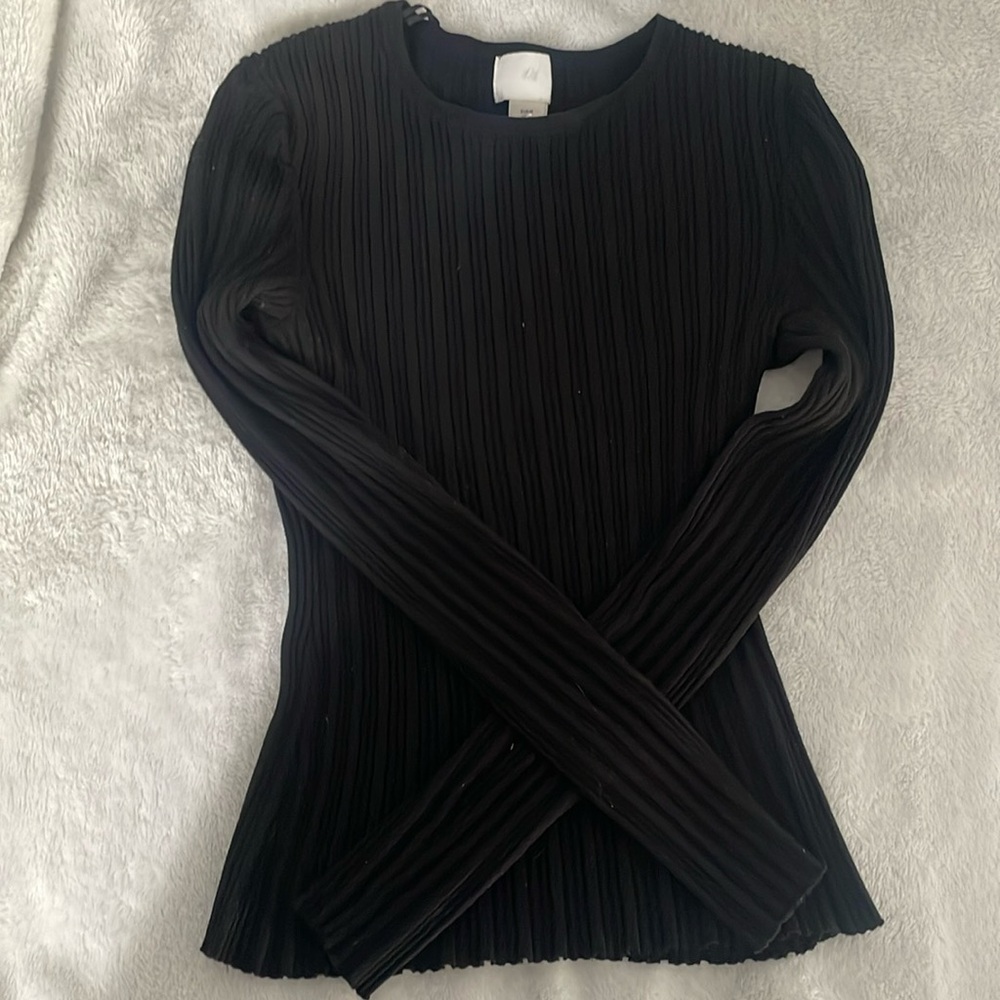 Cute black define body long sleeve y2k